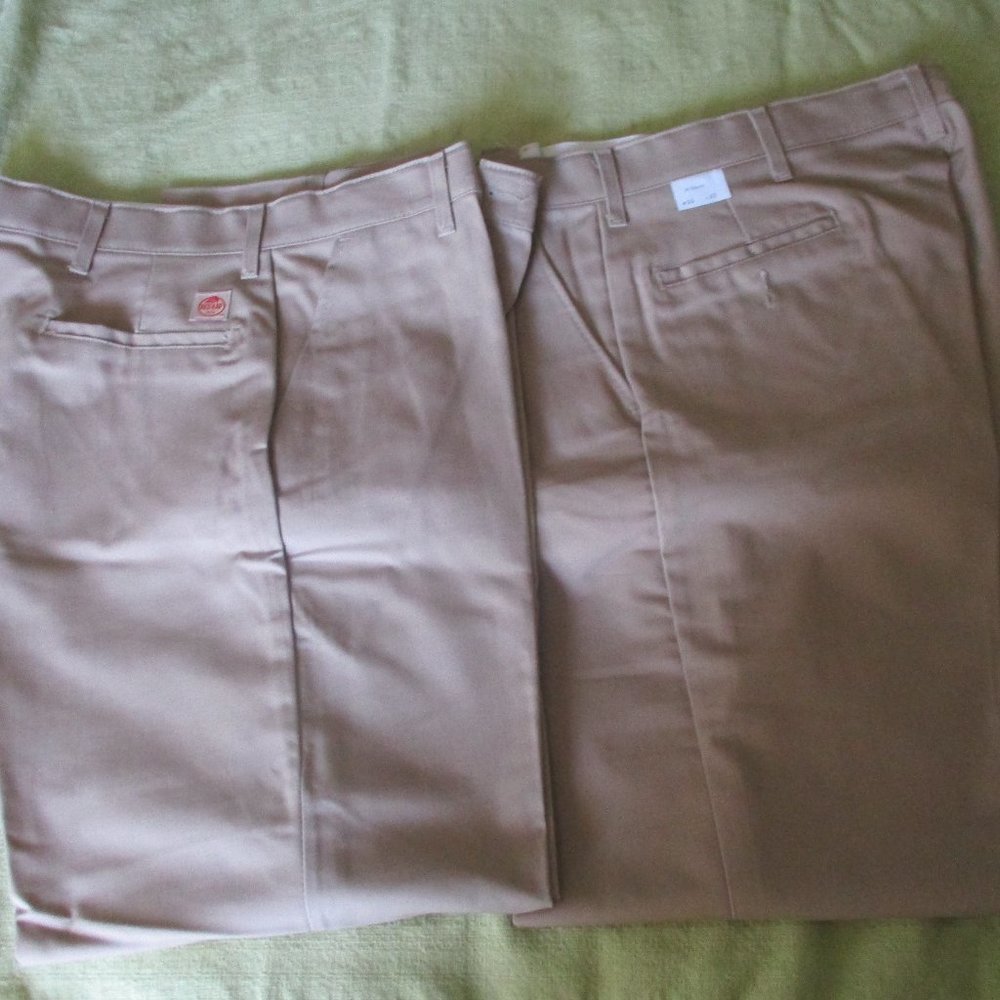 2 Pair RED KAP WORK PANTS Size 36 x 32 New
